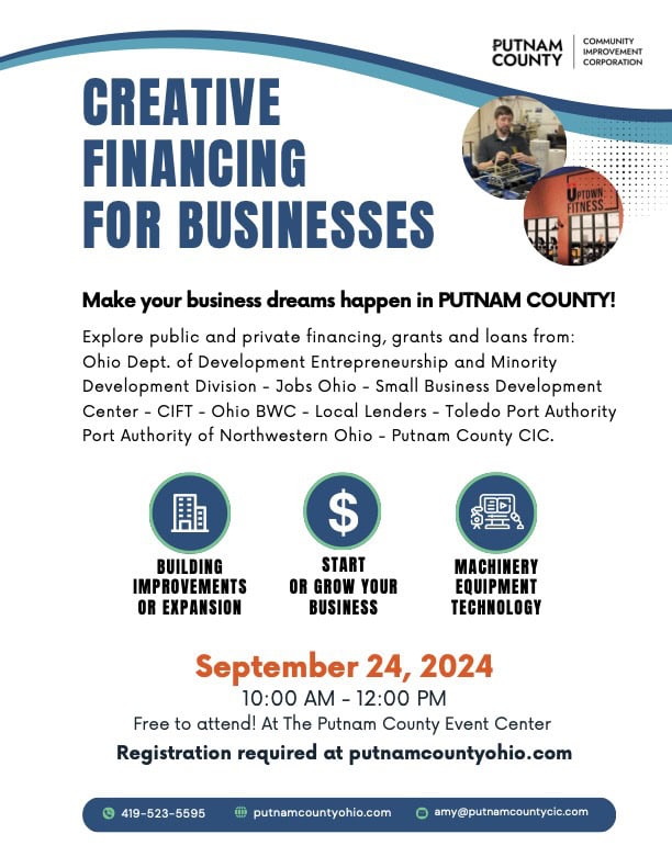 Financing Resources Event Flyer